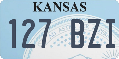KS license plate 127BZI