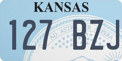 KS license plate 127BZJ