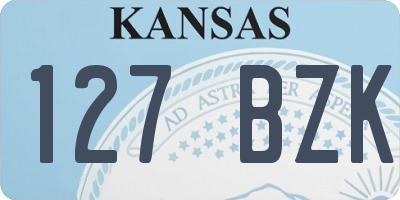 KS license plate 127BZK