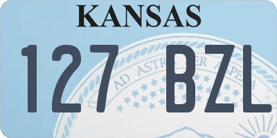 KS license plate 127BZL