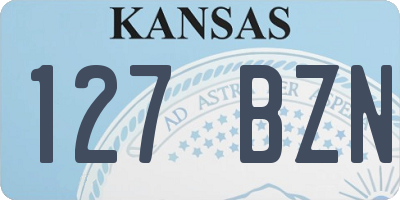 KS license plate 127BZN