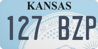 KS license plate 127BZP
