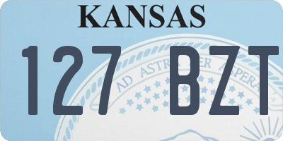 KS license plate 127BZT