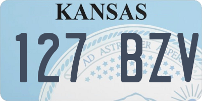 KS license plate 127BZV