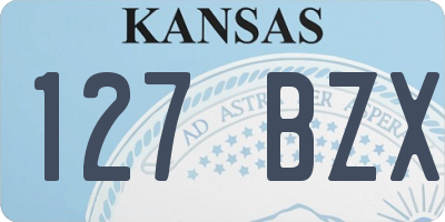 KS license plate 127BZX
