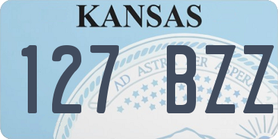 KS license plate 127BZZ