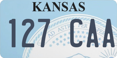 KS license plate 127CAA