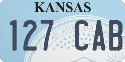 KS license plate 127CAB