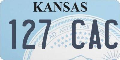 KS license plate 127CAC
