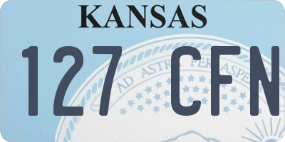 KS license plate 127CFN