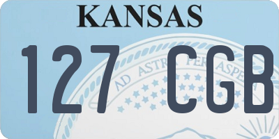 KS license plate 127CGB