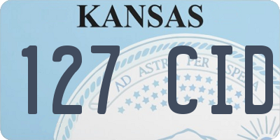 KS license plate 127CID