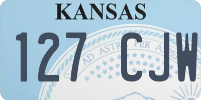 KS license plate 127CJW