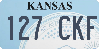 KS license plate 127CKF