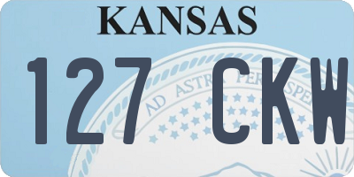 KS license plate 127CKW