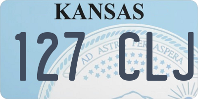 KS license plate 127CLJ