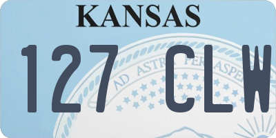 KS license plate 127CLW