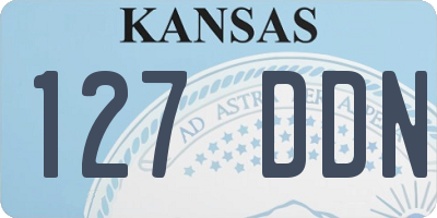 KS license plate 127DDN