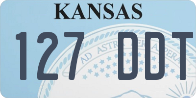 KS license plate 127DDT