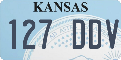 KS license plate 127DDV