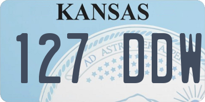 KS license plate 127DDW