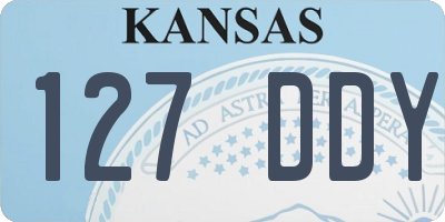 KS license plate 127DDY