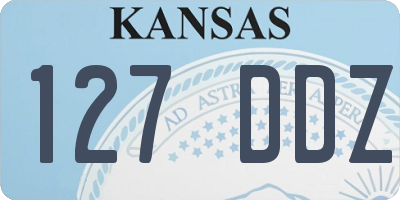 KS license plate 127DDZ