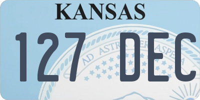 KS license plate 127DEC