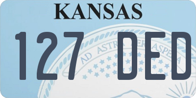 KS license plate 127DED