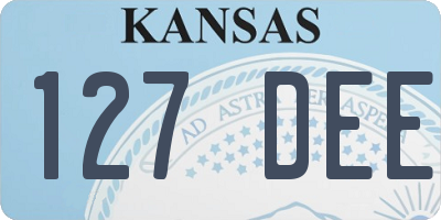 KS license plate 127DEE