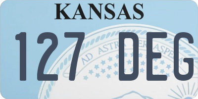 KS license plate 127DEG