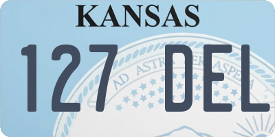 KS license plate 127DEL
