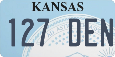 KS license plate 127DEN