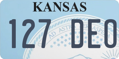 KS license plate 127DEO