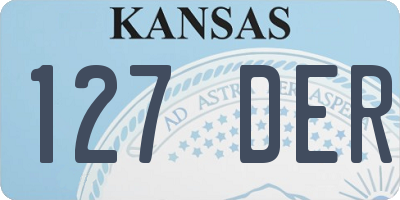 KS license plate 127DER