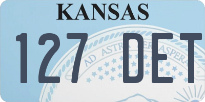 KS license plate 127DET