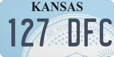 KS license plate 127DFC