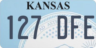 KS license plate 127DFE