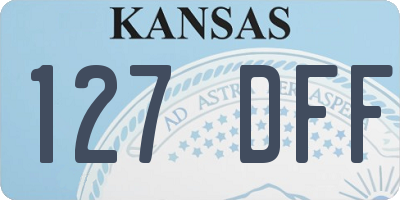 KS license plate 127DFF