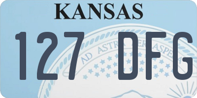 KS license plate 127DFG