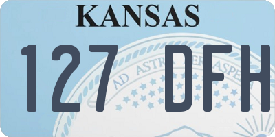 KS license plate 127DFH