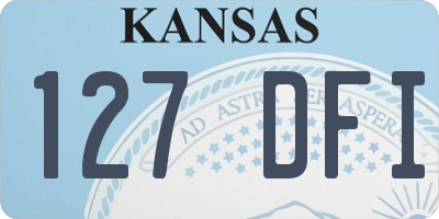 KS license plate 127DFI