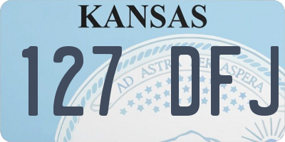 KS license plate 127DFJ