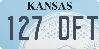 KS license plate 127DFT