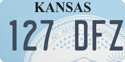 KS license plate 127DFZ