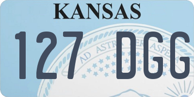 KS license plate 127DGG