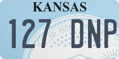 KS license plate 127DNP