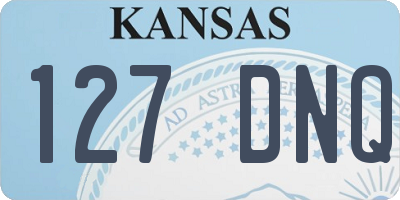 KS license plate 127DNQ