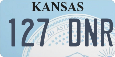 KS license plate 127DNR