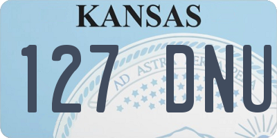 KS license plate 127DNU